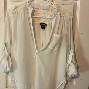 Sheer Top w/Lace backing